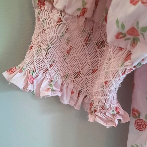 Dondolo Cottagecore Rose Maxi Dress XL - Picture 8 of 12